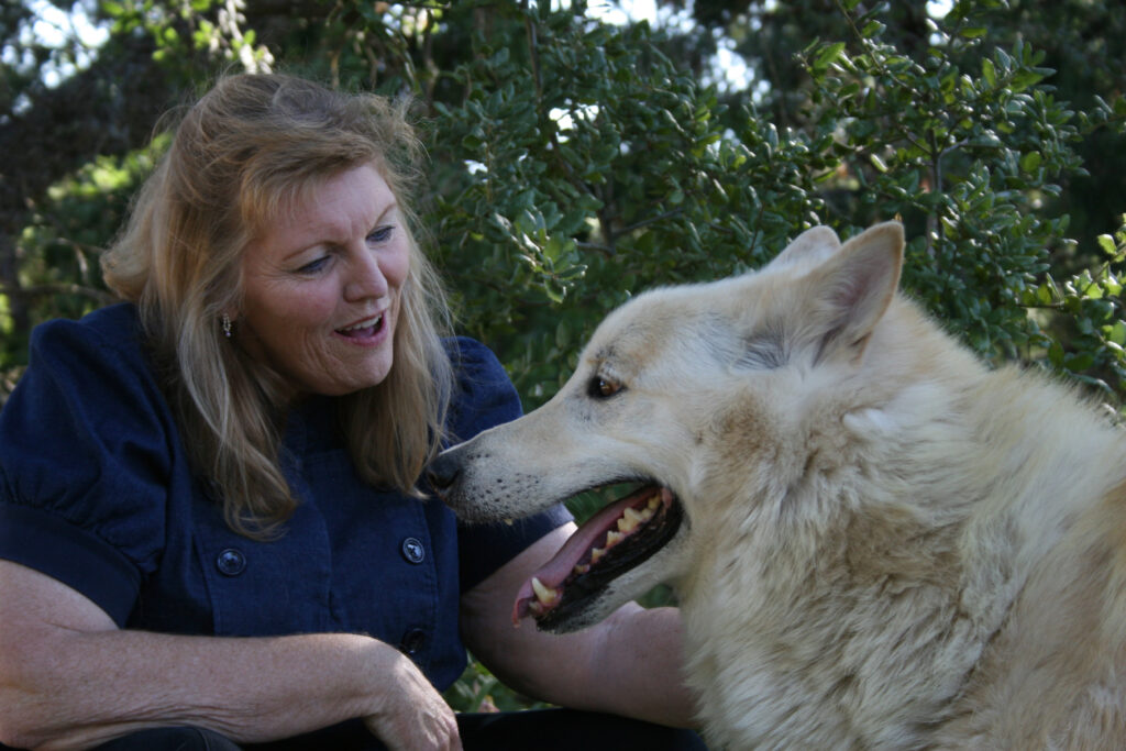 suzan talking to white wolf